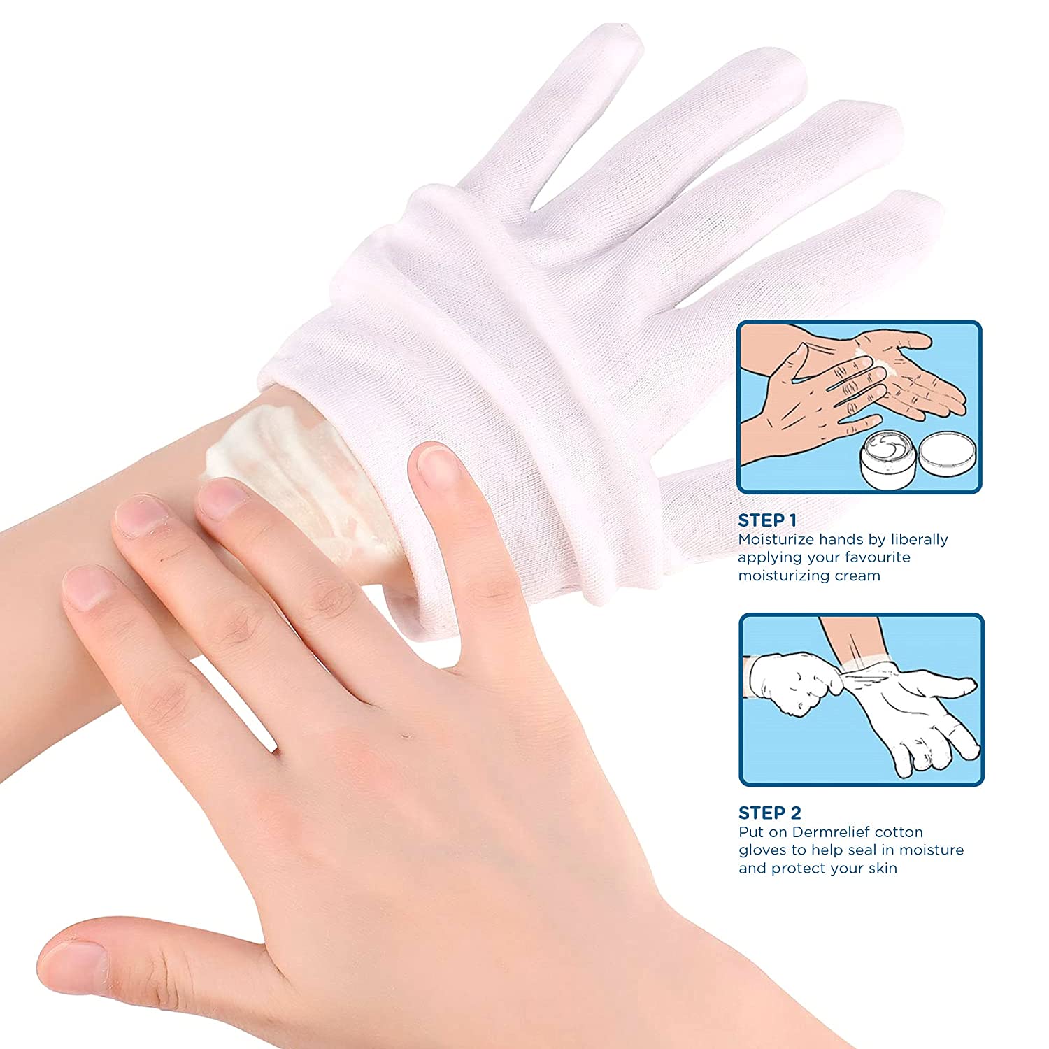 Do cotton gloves help dry skin?