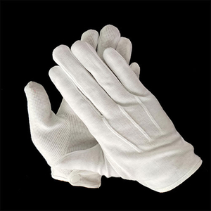 Dotted Palm Funeral Formal Dress Gloves