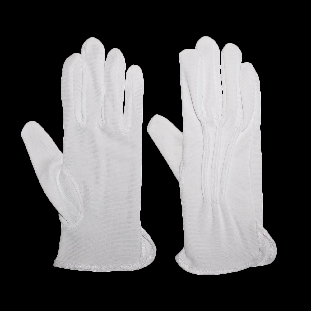 Driver Waiter Anti Slip White Cotton Gloves for application