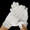 White Fleece Cotton Parade Gloves Winter Warm