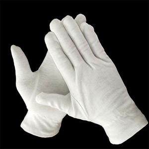 women dry hands white moisturizing gloves