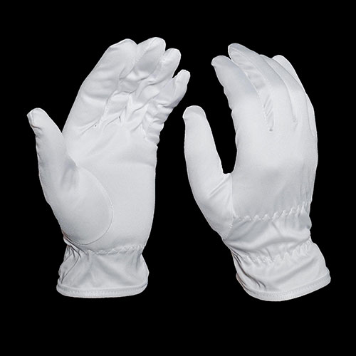 White Microfiber Dustproof Jewelry Gloves Watch