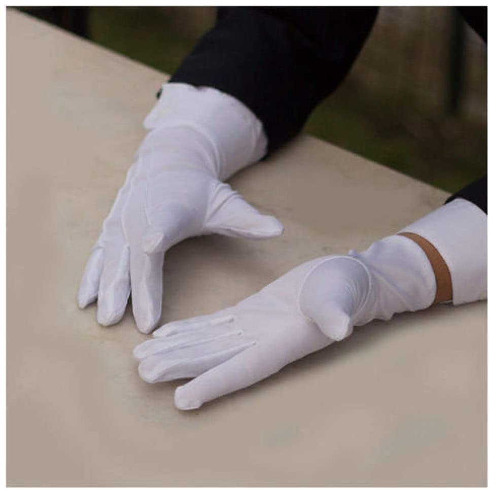 100% cotton honor guard gloves