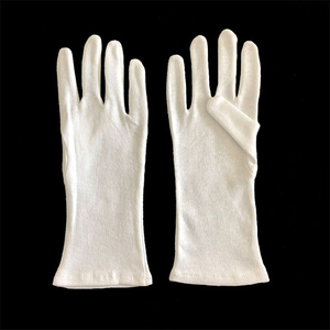Longer Kids Cotton Irritated Skin White Gloves