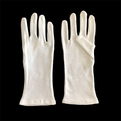 Longer Kids Cotton Irritated Skin White Gloves