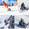 Yellow Pigskin Ski Gloves, Windproof & Warm for Outdoor Winter Sports