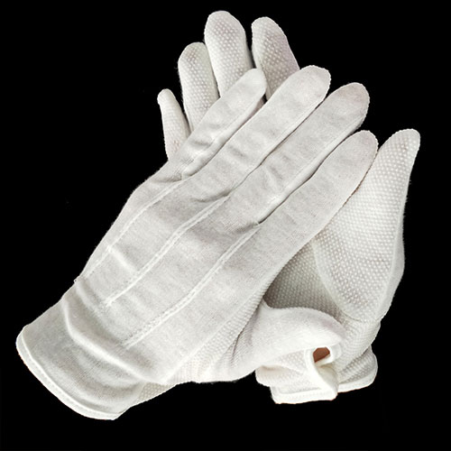 Dotted Palm Funeral Formal Dress Gloves