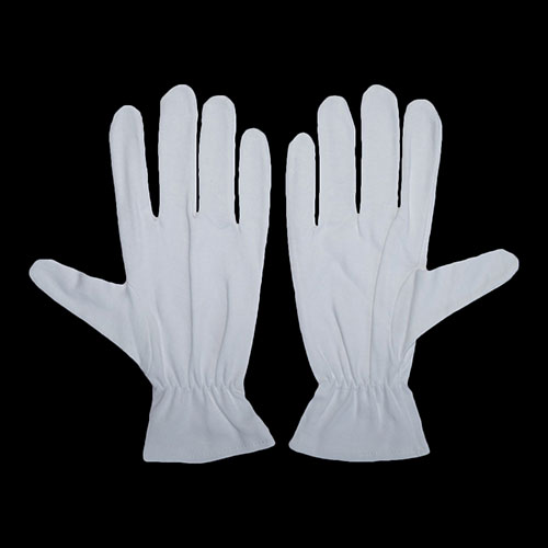 women dry hands white moisturizing gloves
