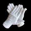 White Nylon Embroider Emblem Masonic Glove