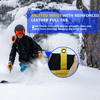 Yellow Pigskin Ski Gloves, Windproof & Warm for Outdoor Winter Sports