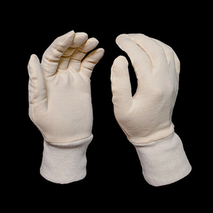 Safety Knit Wrist Natural Cotton Work Glove