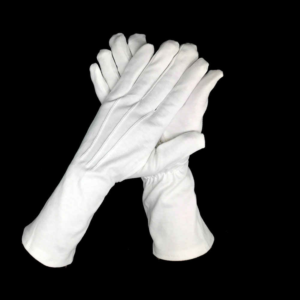 Extra long cuff white cotton Glove