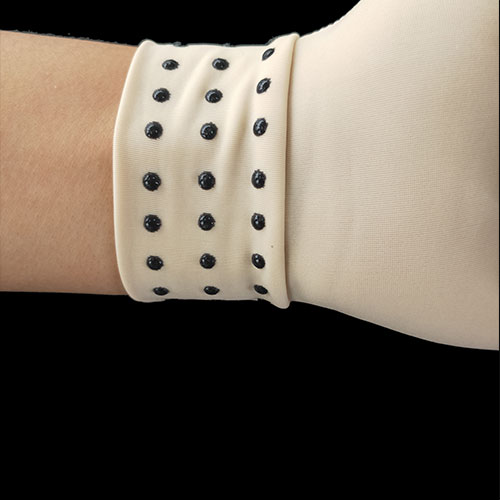 Magnetic Arthritis Therapy Beige Fingerless Compression Gloves