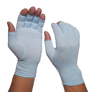 Blue Fingerless Elastic Grips Rheumatoid Arthritis Gloves