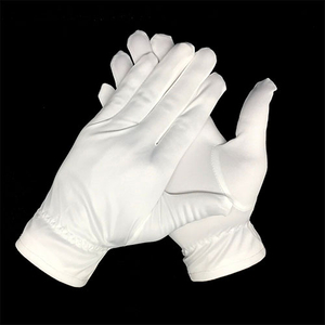 White Microfiber Dustproof Jewelry Gloves Watch