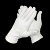 White Cotton Eczema Gloves with Elastic Wristband for Overnight Moisturizing Dry Hands Care