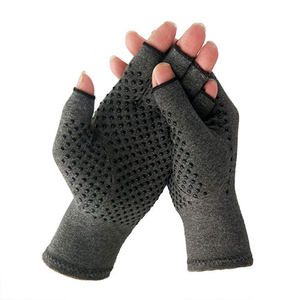 Fingerless Therapeutic Compression Gloves with Grips
