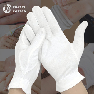 100% White Cotton Multi-Purpose Eczema Moisturizing Gloves