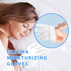 White Cotton Eczema Gloves with Elastic Wristband for Overnight Moisturizing Dry Hands Care