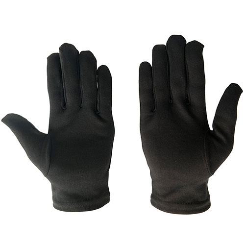 Black Microfiber Dustproof Jewelry Gloves 