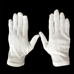 3 Straps White Doorman Parade Gloves by Polyester