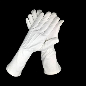 Men Formal Tuxedo White Parade Cotton Gloves