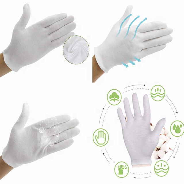 Keep sensitive cotton gloves