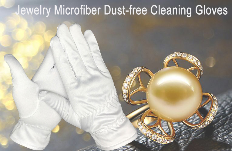 Microfiber cleaning jewelry gloves